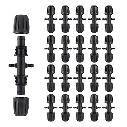 Barbed Tee 1/2 Inch to 1/4 Inch Irrigation Tube Fittings for (1/2'' ID x 0.60''-0.63'' OD) 16mm Drip Tubing Anti-Drop Barbed Connectors,4-Way-20 Pcs - size: 20 Pcs Barbed Tee 4-way