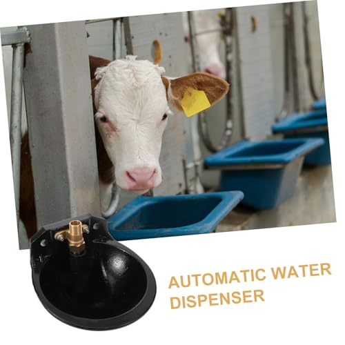 SUPVOX Large Capacity Automatic Waterer for Livestock Durable Cast Cow Water Bowl with Valve for Cattle Sheep Horses and Pigs Outdoor Water Feeder