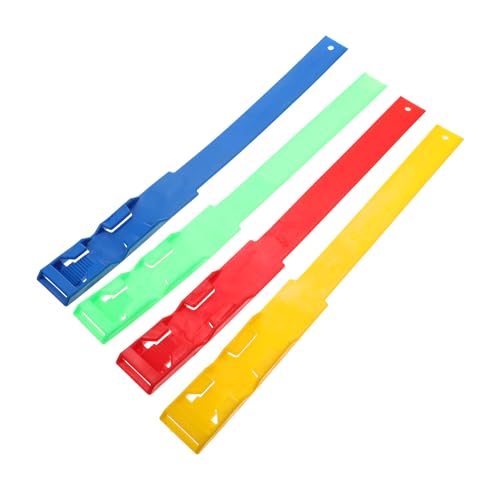Totority 4pcs Chicken Leg Tags Plastic Clip Ankle Bands for Cattle Poultry Identification