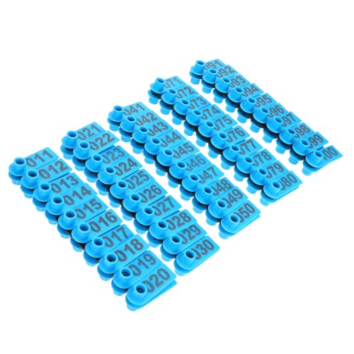UPKOCH 100pcs Ear Tags for Livestock Identification TPU Markers for Cattle Sheep Goats and Pigs Visibility Multi- Compatibility and Fade-Resistant Design - color: Blue