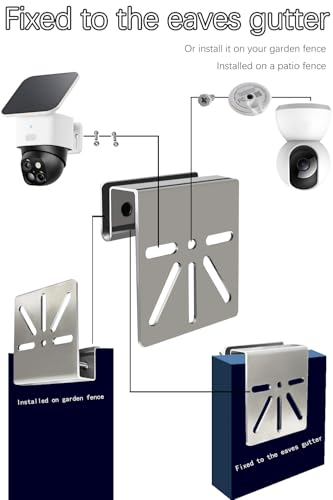 Stainless Steel Surveillance Camera Mounting Bracket, Pole Bracket, Camera Housing Bracket, No Drilling Required, Adjustable, Easy Installation, Surveillance Camera, Cylindrical Bracket (NEW-1) - color: NEW-1