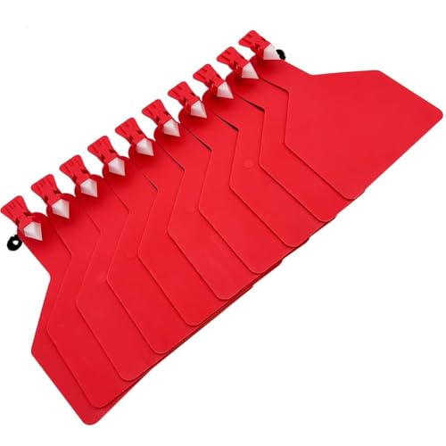 Ear Tag Livestock Tag Blank for Cattle Marking - One Piece Cattle Tag Compatible with Z Tags for Cattle Applicators Comes with a Permanent Marker red 100pcs - color: Red, size: 100pcs