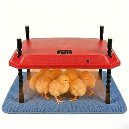 10"x10" Chick Brooder Heater Plate with Absorbent Pad - Safe Adjustable Poultry Coop Heater for 15 Chicks & Ducklings, Fire-Safe Heat Lamp Alternative for Baby Chickens - color: 10"*10"