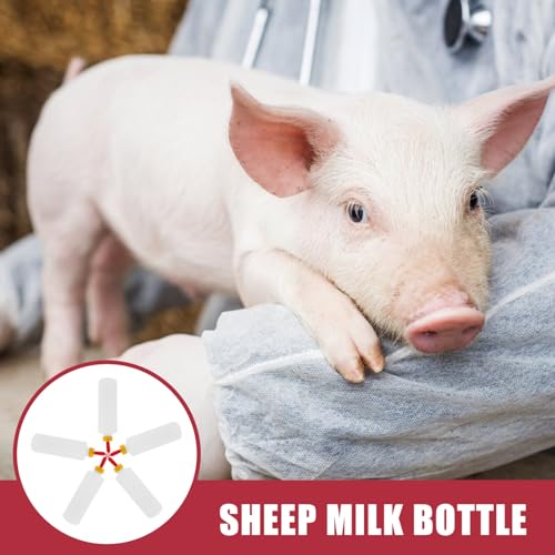 HEMOTON 5 Sets 400ml Lamb Feeding Bottle, Kid Livestock Drink Bottle, Baby Goat Calf Milk Water Bottle, Lamb Bottles for Farm Accessories Bottle