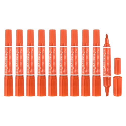 MECCANIXITY 10 Pcs Art Marker Pen Double-Ended Colored Pen Dual Sketch Marker for Drawing Sketching Writing Journaling, Orange - color: Orange