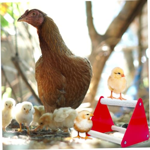 2Pcs Chick Perch Parrot Stand Safe Chicken Triangle Ladder Happy Baby Chicken Toy Coop Accessories Toys for coop Toys Accessories