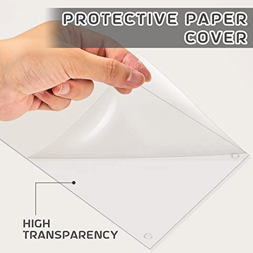 Sweetude 8 Pcs Pet Cage Liner 14'' x 4.5'' Cage Urine Guard Side Lining Clear Sheet Rabbit Guinea Pig Side Lining with Holes Zip Ties for Hedgehog Hamster Chinchilla Rabbit and Other Small Animals