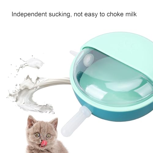 Puppy Milk Feeder,Puppy Feeder Milk Bowl Multi Nipples Plastic Easy to Clean Anti Flatulence for Kitten Pet (Blue) - color: Blue