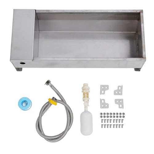 Automatic Livestock Water Trough | 5 - Gallon Large Capacity Auto - Filling Bowl | Stainless Steel Waterer for Chickens/Ducks/Cows | Rustproof Farm Watering System