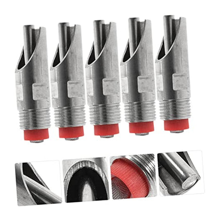 LIOOBO 5Pcs Thickened Stainless Steel Automatic Pig Waterer with Nozzle Watertight Livestock Drinking Tool for Piglets and Poultry Easy to Clean and Safe for Farm Use