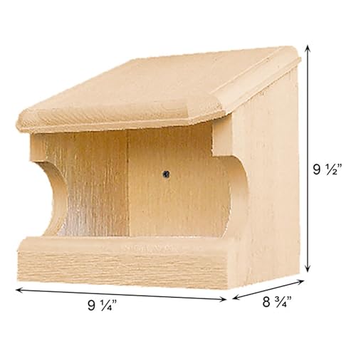 Nesting Perch Open-Front Birdhouse | Handcrafted from Sustainable Eastern White Pine | Easy Mount Under Eaves or on Building | Weather-Resistant Protection for Song Sparrows, Robins & More