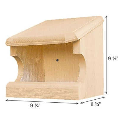 Nesting Perch Open-Front Birdhouse | Handcrafted from Sustainable Eastern White Pine | Easy Mount Under Eaves or on Building | Weather-Resistant Protection for Song Sparrows, Robins & More