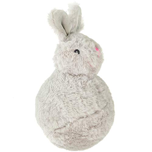 Giftable World 7.5 Inch Plush Pet Toy Bunny with 5 Inch Squeaky Bouncy Ball and Crinkle Ears (7" Tripper Bunny) - color: Tripper Bunny
