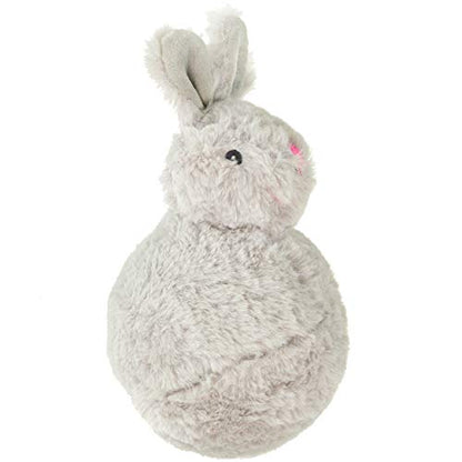 Giftable World 7.5 Inch Plush Pet Toy Bunny with 5 Inch Squeaky Bouncy Ball and Crinkle Ears (7" Tripper Bunny) - color: Tripper Bunny