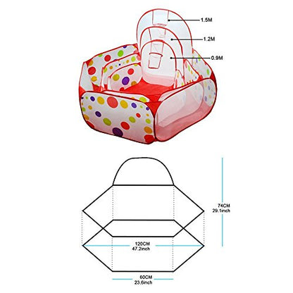 Kuuqa Ball Pit Play Tent with Basketball Hoop for Kids Toddlers Outdoor Indoor Play 4 Ft/120CM (Balls Not Included)