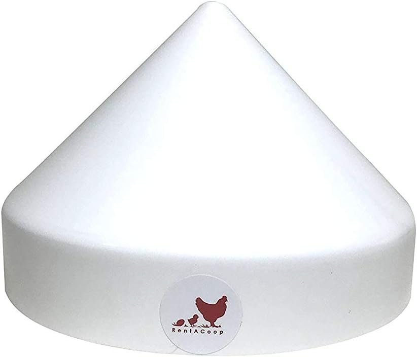 RentACoop Anti-Roost Cone for 5 Gallon Round Chicken Bucket Waterers and 20lb Feeders