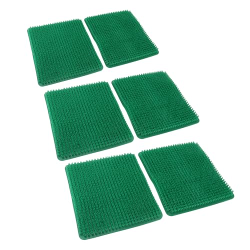 Aramox 6 Pack Washable Chicken Nesting Pads, Breathable Reusable Nesting Box Liners for Laying Hens, with PE Material for Chicken Coop Poultry Boxes (Green) - color: Green