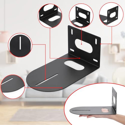 Sumnacon 2PCS PTZ Camera Bracket Universal PTZ Camera Mount Bracket Compatible with for Various PTZ Cameras (Black) - color: Black