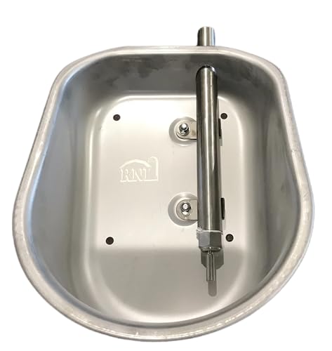 Large Stainless Steel Waterer for Hogs, Pigs and Other Farm Animals by RNL RabbitNippLes