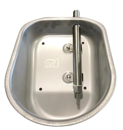 Large Stainless Steel Waterer for Hogs, Pigs and Other Farm Animals by RNL RabbitNippLes