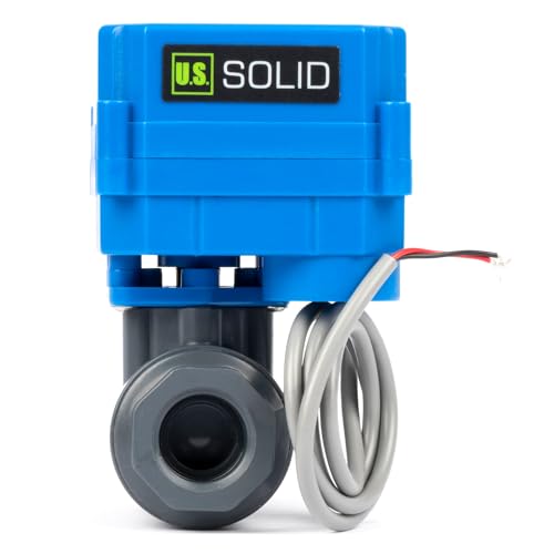 U.S. Solid 1/2 inch UPVC Motorized Ball Valve - AC 85V-265V Plastic Electrical Ball Valve with Full Port, 2 Wire Auto Return, Normally Closed - size: 1/2 inch, style: 85-265V AC