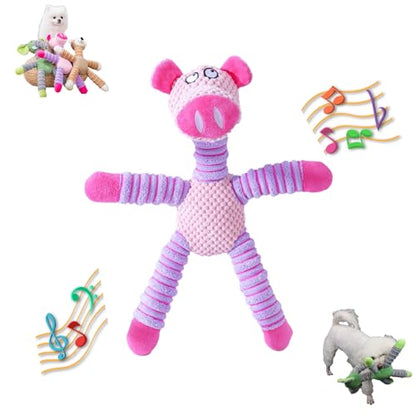 2026 Upgraded Dog Toys for Aggressive Chewers,Squeaker Inside Interactive Chew Toy with Hypoallergenic Filling | Oeko-TEX Certified Boredom Buster & Cuddle Companion(7.9 * 14.9in) (Pink Pig) - color: Pink Pig