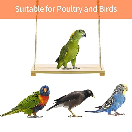 Chicken Swing Toy, Chicken Toy, Wood Chicken Swing Toy, Wood Chicken Swing for Chickens Rooster Poultry Parrots - size: 1pcs Chicken Swing