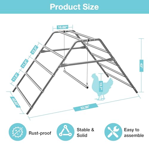 Large Chicken Perch for Coop, Roosting Bar for Hen Stand,Funny Chicken Toy for Chicken Coop Accessories