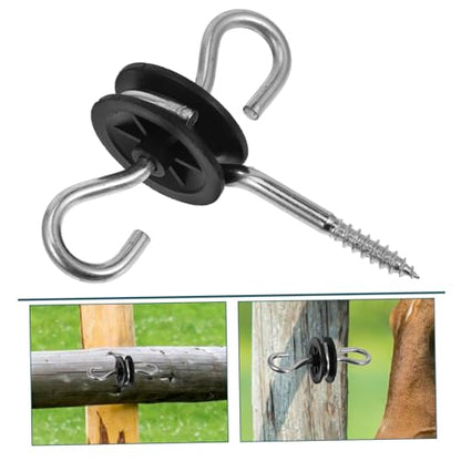 4pcs Electric Fence Gate Handle Anchor Insulator Fence Kit Receptacle Tools