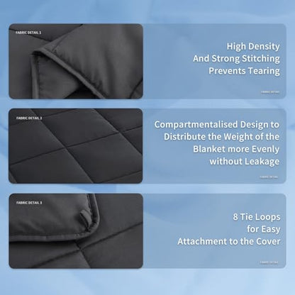 Topcee Weighted Blanket (20lbs 88"x104" Cal King Size) Soft Cooling Heavy Blanket Sleeping, Apply to 190-210 lbs Body, Thick Breathable Blanket with Glass Bead, Easy Care - color: 00-dark Grey, size: 88"×104"-20lbs