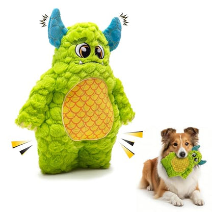 Bite Force Dog Toy - Large Durable & Strong Plush Green Monster Dog Toy, Kevlar-Reinforced for Aggressive Chewers - color: Large - Billy the Beast Monster