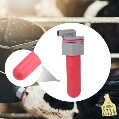 Calf Feeder Pacifier, Soft Feeding Teat, Anti Backflow with Fixed Base Drinking Nipple for, Lamb, Donkey Feeding Device