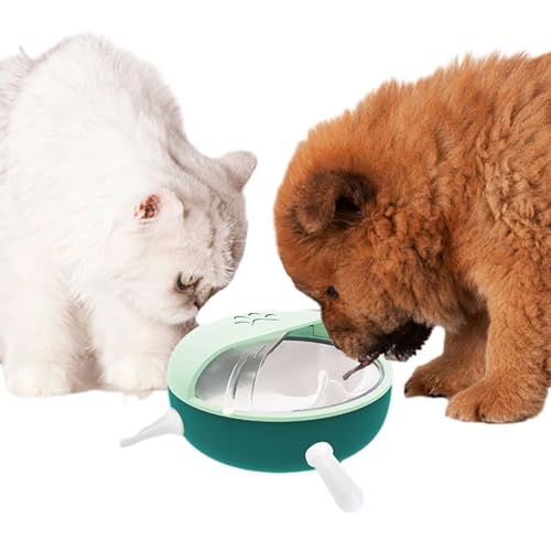 Pet Milk Dispenser Dog Cats Feeding Bowl for Small Animal Whelping 4 Nipples Pet Feeder - color: Green