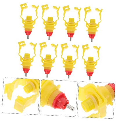 20pcs Poultry Water Feeder Automatic Chicken Waterer for Hens Ducks and Game Birds Durable Screw Style Drinker for Buckets and Coop Use Color