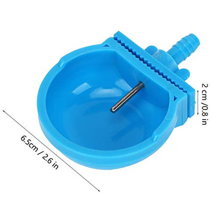 SUNGOOYUE Drinker, Stainless Steel and Plastic Waterer, 10 Sets Auto Watering Drinker System, 6.5 X 2 Cm Bowls for Commercial Farm Cage Bunny Feeding