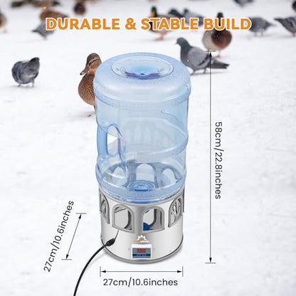 Heated Chicken Waterer 5 Gallon, Heated Poultry Waterer, for Chicken Duck and Chicken Coop