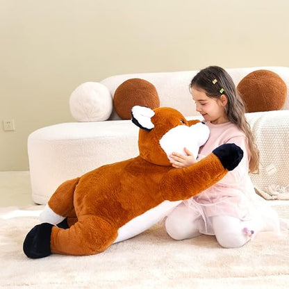 IKASA Giant Fox Stuffed Animal Plush Toy, 30" Large Big Soft Toys for Kids Girls Boys Girlfriend Childrens - style: Fox