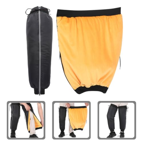 BESPORTBLE 1 Pair Outdoor Calf Gaiters for Hiking and Camping, Windproof Black Leg Covers with Pu Material and Lint, Stability and Visibility Enhancement for Legs in Outdoor Activities