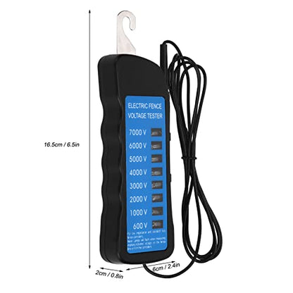 FLEXMAN Electric Fence Tester, 600V to 7000V Portable Eight Neon Lights Voltage Detection, Fence Voltage Tester for Livestock Enclosures, Farms, Home Gardens