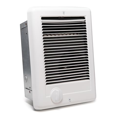 New Upgrade CSC151TW Electric Wall Heater-Complete Unit with Thermostat for Office Garage Indoor Use(Model: CSC151TW, Part: 67509), 5120 BTU, 120 Volt, 1500 Watt, White