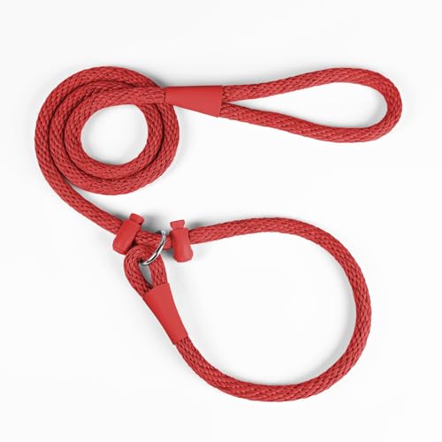 Lynxking Dog Leash Slip Lead Reflective Breathable Rope Comfortable Strong No Pull Slip On Pet Training Lead for Dogs (Red, Small 3/8 inch x 6ft) - color: Red, size: Small 3/8 inch x 6ft