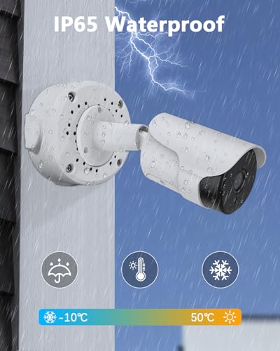 【Only Compatible with Bullet Cameras】 Universal Bullet Security Camera Mount Bracket Hide Cable, Metal Electric Enclosure, Waterproof Outdoor Camera Cover, Base Junction Box for CCTV Cams (1 Pack)