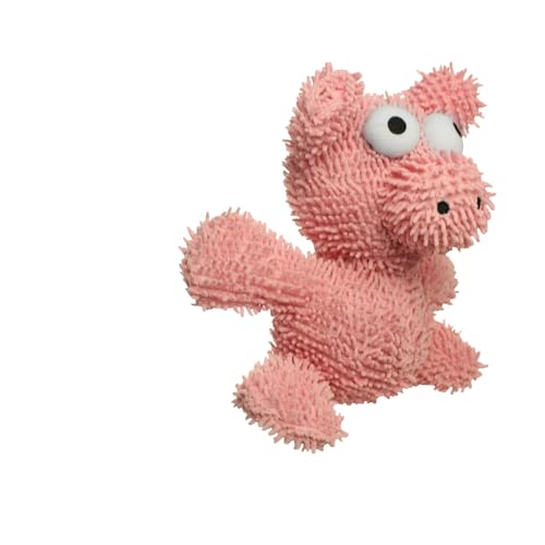 MIGHTY- Microfiber Ball Pig – Made with Squeaker Balls and Minimal Stuffing. Strong & Tough. Interactive Play Dog Toy. Machine Washable & It Floats | Multiple Layers & Reinforced Seams , Washable and Floats , Mighty® Construction - color: Pink Pig