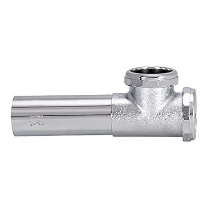 EZ-FLO 22-Gauge Cast Brass End Outlet Tee for Tubular Drain Applications, 1-1/2 Inch Tee with Baffle, Slip Joint Connection, Chrome, 35134 - size: 1-1/2 in. Tee w/ Baffle