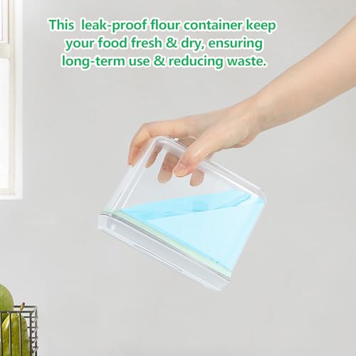 3 Pack Flour and Sugar Storage Containers with Pop-up Lid, 1.26Qt + 2.11Qt + 3.48Qt Food Storage Container for Rice, Spaghetti, Pasta, Nuts, Snack, Candy, Dog Treat, Kitchen Pantry Organization