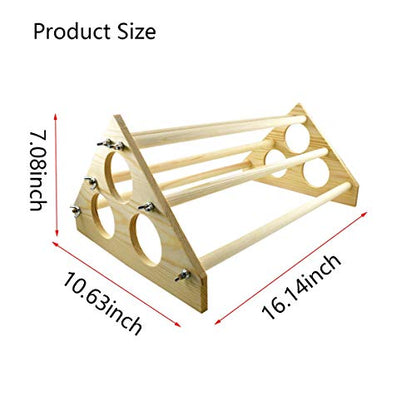 Chicken Perch Wood Stand with Holes Chick Stand Trainning Perch Hen Roost bar for Chicks Poultry Swing Chicken Toy for Hens