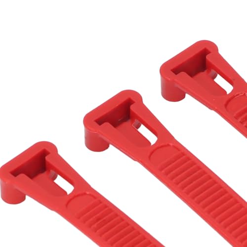 Rengue Numbered Chicken Leg Bands, Easy Apply Poultry Identification Rings, 100 Pieces for Ducks, Chicks, Geese, and Pigeons Numbered Chicken Leg Bands, PP Material, Nan Gardening (Red) - color: Red