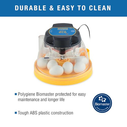 Brinsea Mini II Eco Manual Egg Incubator with External Water Top-Up, Fan Assisted Air Circulation for Hatching 10 Chicken, Duck, or Other Eggs, Ideal for Beginners - style: 10 Eggs