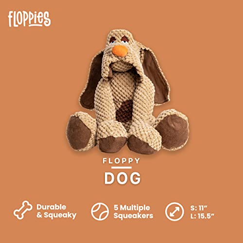 fabdog Floppies Plush Dog Toy - Cute & Durable Squeaky Dog Toys - Best Squeak Toy for Puppies and All Breeds | Ideal Pet Gift| Small Dog - color: Dog, size: Small