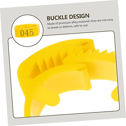 TOYANDONA Adjustable Chicken Leg Bands 1-100 Pcs Plastic Poultry Foot Identification Rings for Chicks Pigeons and Small Birds Sturdy Marking Tools Numbers